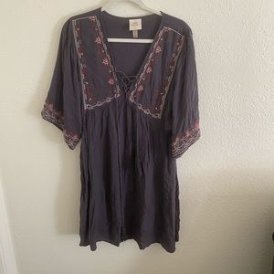 Flowy Grey Knox Rose Dress